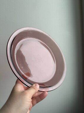 PYREX 9" Cranberry Round Glass Vintage Pie Plate #209 USA Made